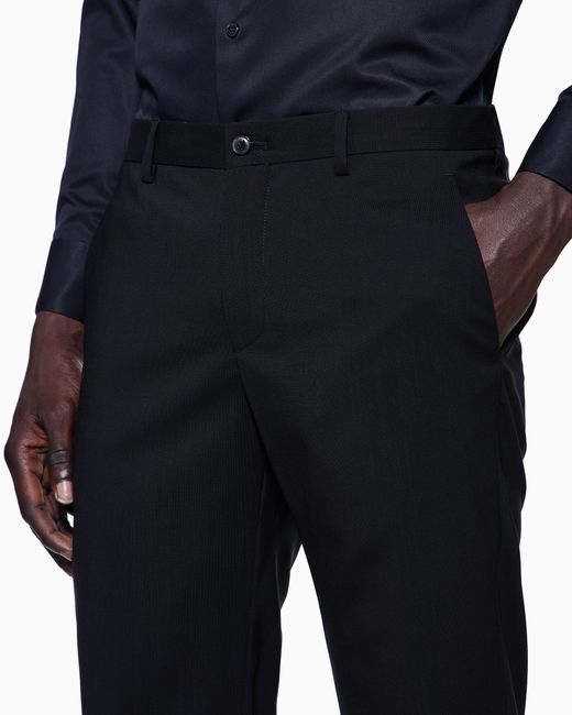 Giorgio Armani Black Straight Leg Trousers for men