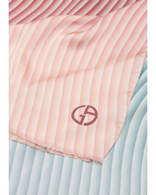Giorgio Armani Pink Printed, Gradient Silk Stole