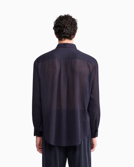 Giorgio Armani Blue Shirt Regular Fit for men