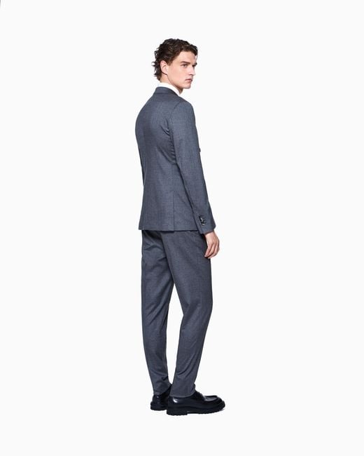 Giorgio Armani Blue Napoli Line Double-Breasted Suit for men