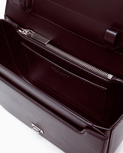 Giorgio Armani Purple Medium Leather Shoulder Bag