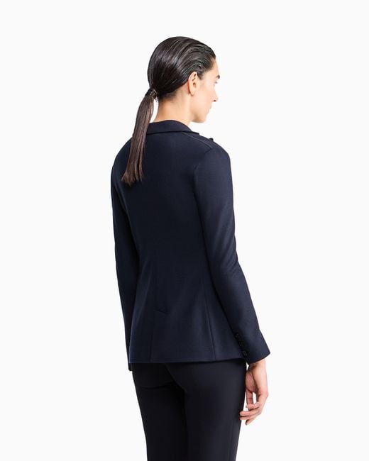 Giorgio Armani Blue Single-Breasted Jacket