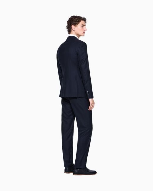 Giorgio Armani Blue Single-Breasted Soho Line Suit for men