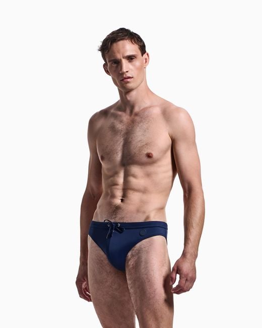 Giorgio Armani Blue Logo Swimsuit for men