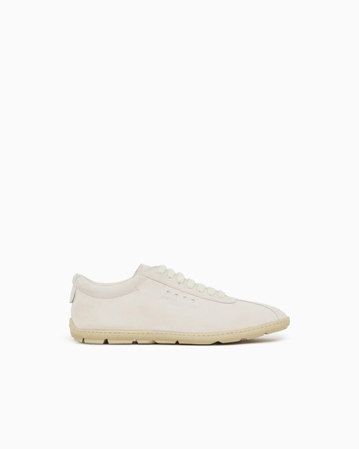 Giorgio Armani White Lace-Up Sneaker