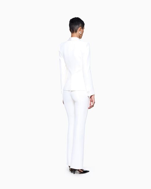 Traje De Mujer En Crepé De Seda Pura Giorgio Armani de color White