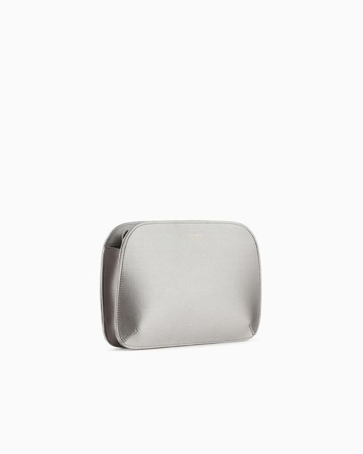 Pochette La Prima En Satin Giorgio Armani en coloris Gray