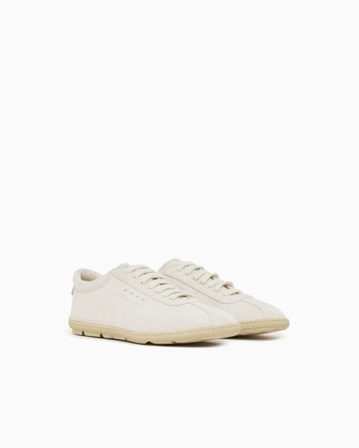 Giorgio Armani White Lace-Up Sneaker