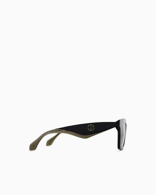 Giorgio Armani White Butterfly-Shaped Sunglasses