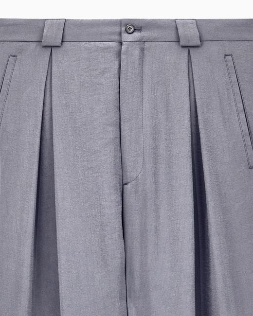 Giorgio Armani Blue Oversized Trousers for men