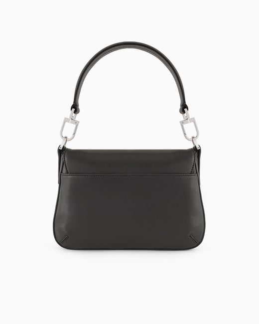 Giorgio Armani Black Small La Prima Soft Nappa Leather Handbag for men