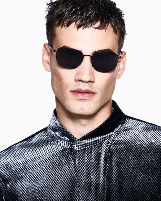 Giorgio Armani White Pillow Sunglasses for men