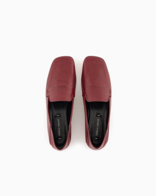 Giorgio Armani Red X 10 Corso Como Calfskin Loafers