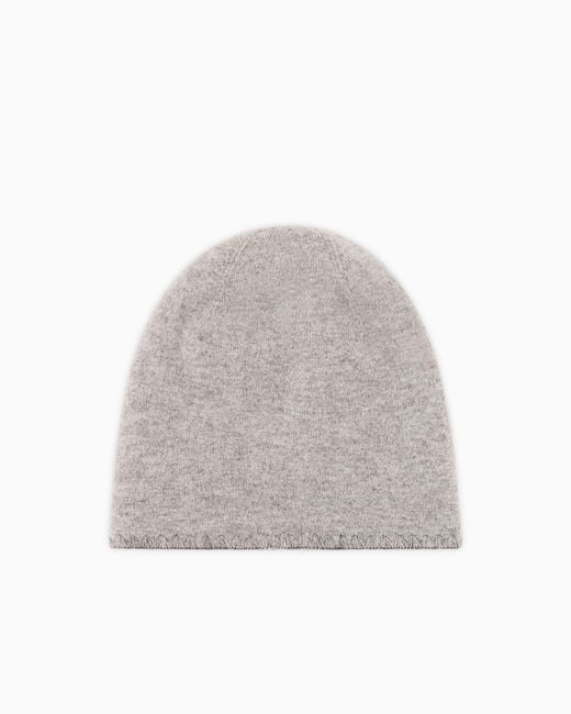 Giorgio Armani Gray Beanie Hat