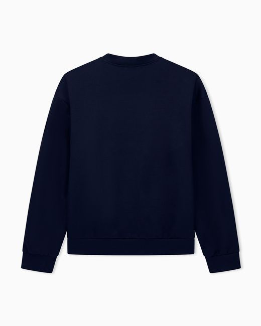 Giorgio Armani Blue Sweatshirt With Regular Fit for men