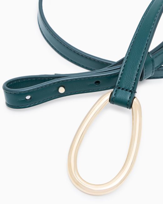 Giorgio Armani Blue Leather Belt