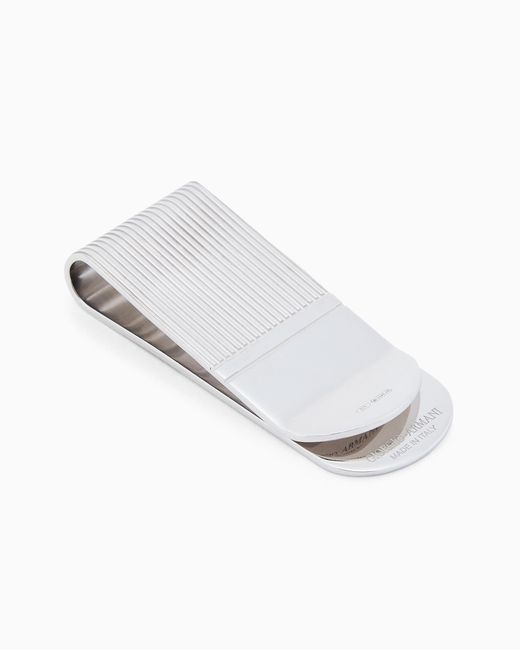 Giorgio Armani White Sterling Money Clip for men