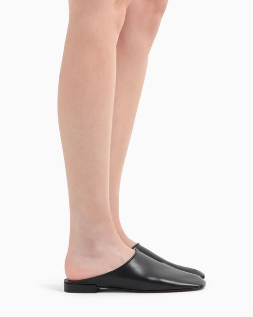 Giorgio Armani White X 10 Corso Como Calfskin Mules