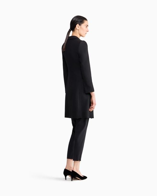 Giorgio Armani Black Pure Cashmere Single-Breasted Coat