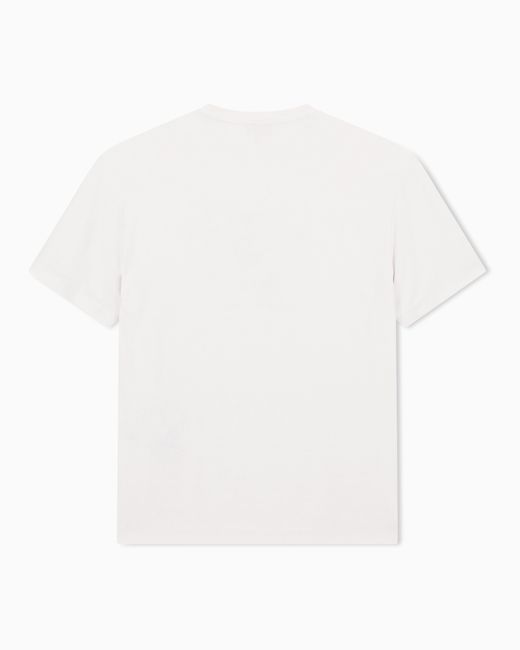 Giorgio Armani White Jersey Crew-Neck T-Shirt With Logo for men