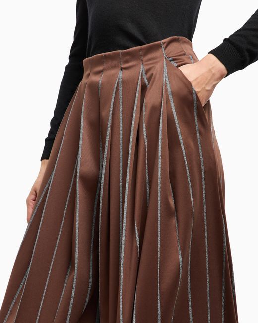Giorgio Armani Brown Wide-Leg Trousers