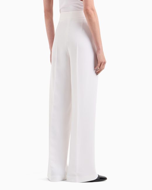 Pantaloni A Una Pince di Giorgio Armani in White