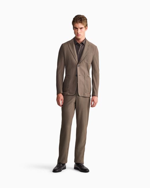Giorgio Armani Brown Single-Breasted Jacket for men