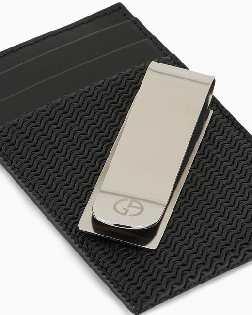 Giorgio Armani Black Card Holder for men