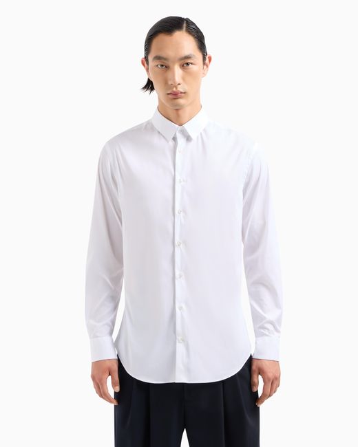 Giorgio Armani White Slim Fit-Shirt for men