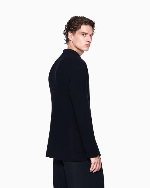 Giorgio Armani Blue Single-Breasted Jacket for men