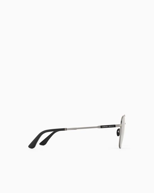 Giorgio Armani White Square Sunglasses for men