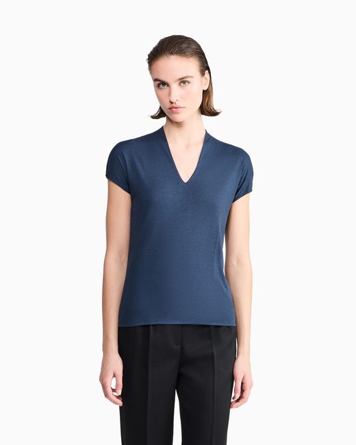 Giorgio Armani Blue Short Sleeve Top