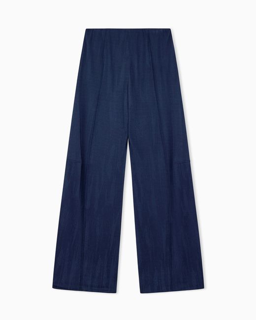 Giorgio Armani Blue Trouser Wide-Leg