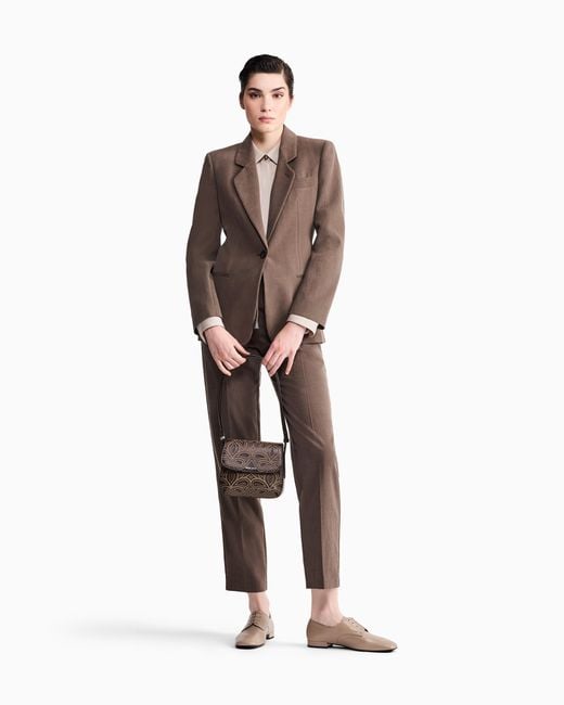 Giorgio Armani Brown Straight Trousers