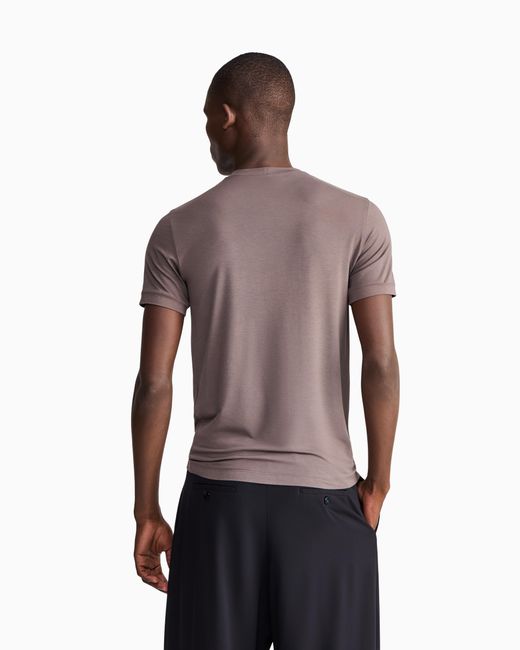 Giorgio Armani Brown Stretch T-Shirt for men