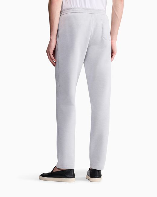Giorgio Armani Gray Cotton Double-Jersey Trousers for men
