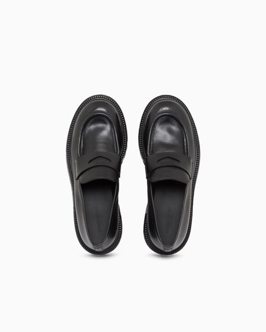 Giorgio Armani White Nappa Leather Loafers for men