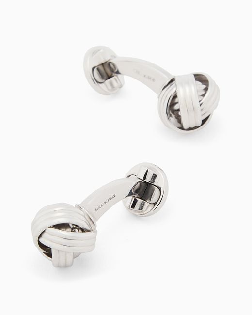 Giorgio Armani White Sterling Cufflinks for men