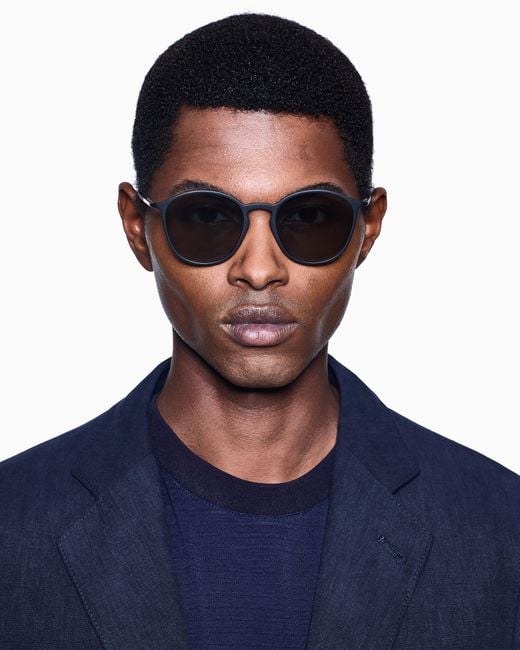 Giorgio Armani White Panto Sunglasses for men