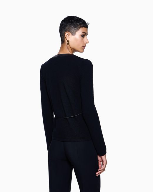 Giorgio Armani Black Single-Breasted, Nappa-Leather And Cashmere Jacket