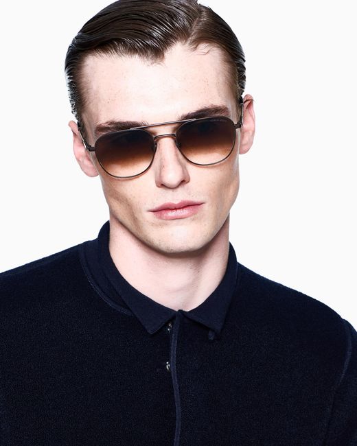 Giorgio Armani White Square Sunglasses for men