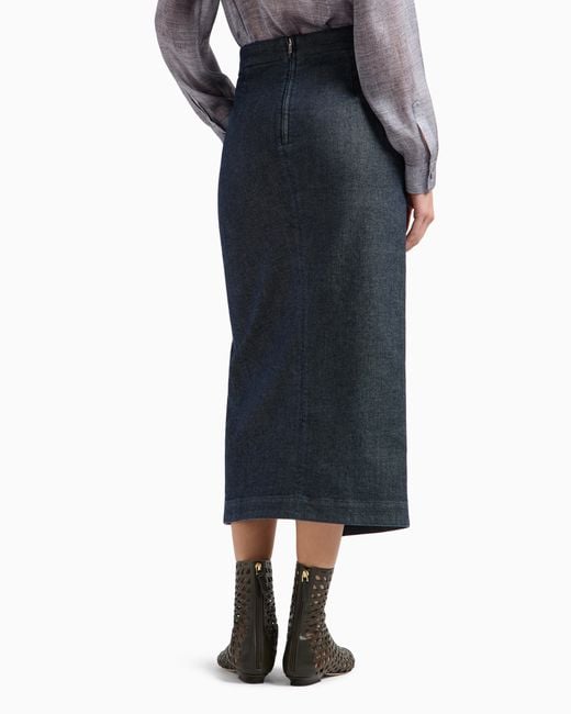 Gonna Longuette di Giorgio Armani in Blue