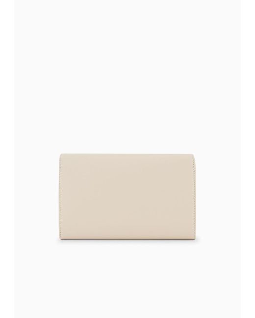 Giorgio Armani White Glossy Leather La Prima Clutch Bag