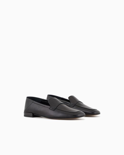 Giorgio Armani White X 10 Corso Como Calfskin Loafers