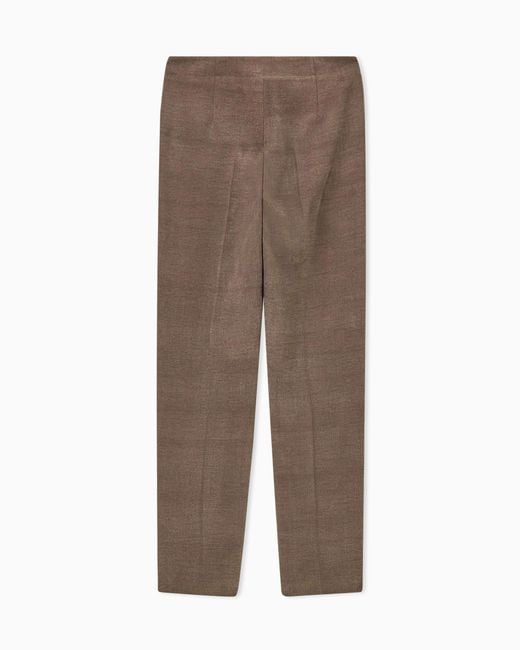 Giorgio Armani Brown Straight Trousers