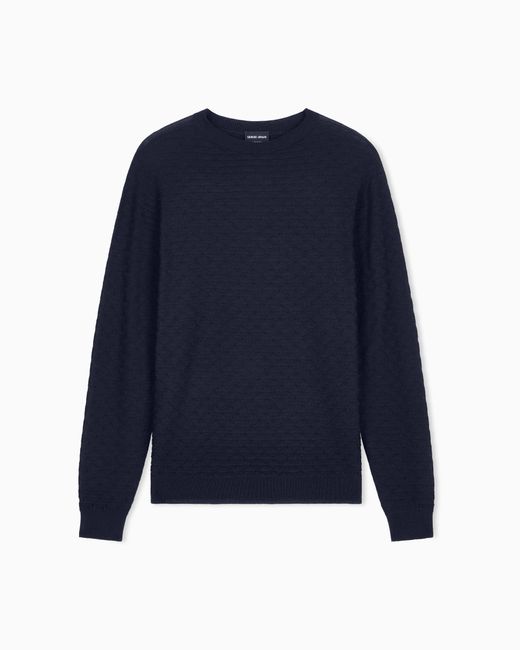 Giorgio Armani Blue Sweater With Regular Fit for men