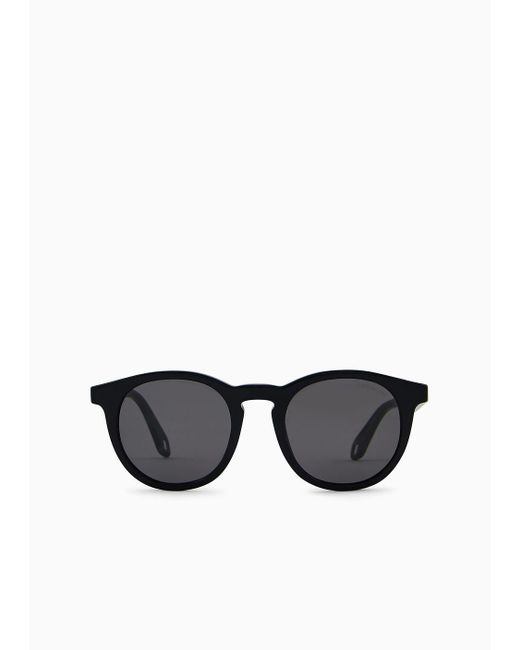 Giorgio Armani Black Panto Sunglasses for men