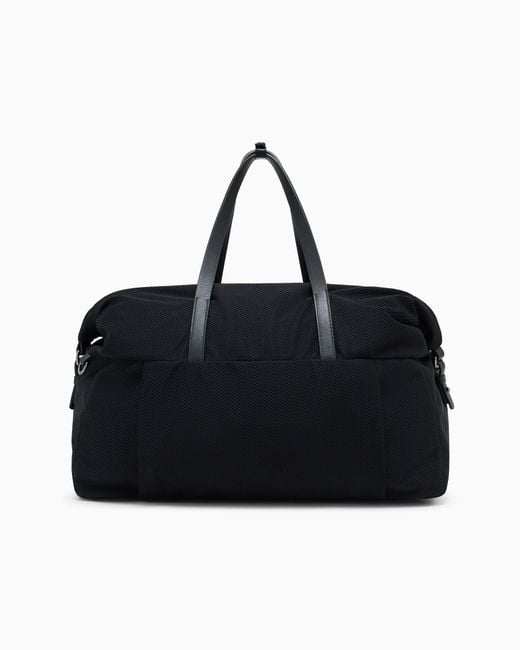 Giorgio Armani Black Holdall Weekender for men