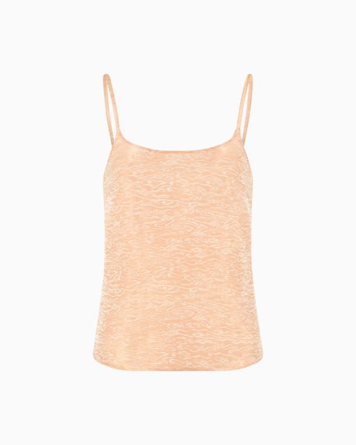 Giorgio Armani White Silk, Viscose And Lurex Jacquard Top