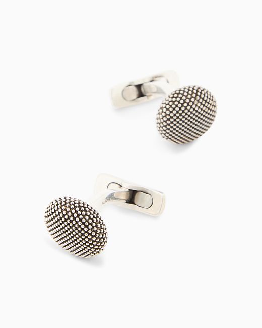 Giorgio Armani White Sterling Cufflinks for men